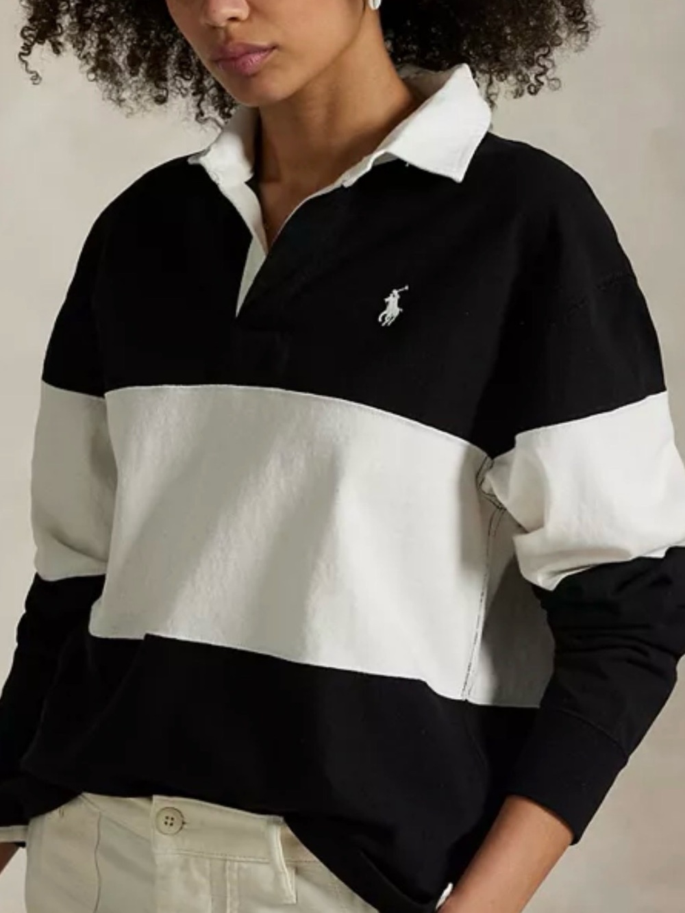 Polo Ralph Lauren Color Blocked Cotton Jersey Rugby Size L